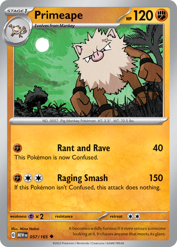 Primeape (Reverse Holo)