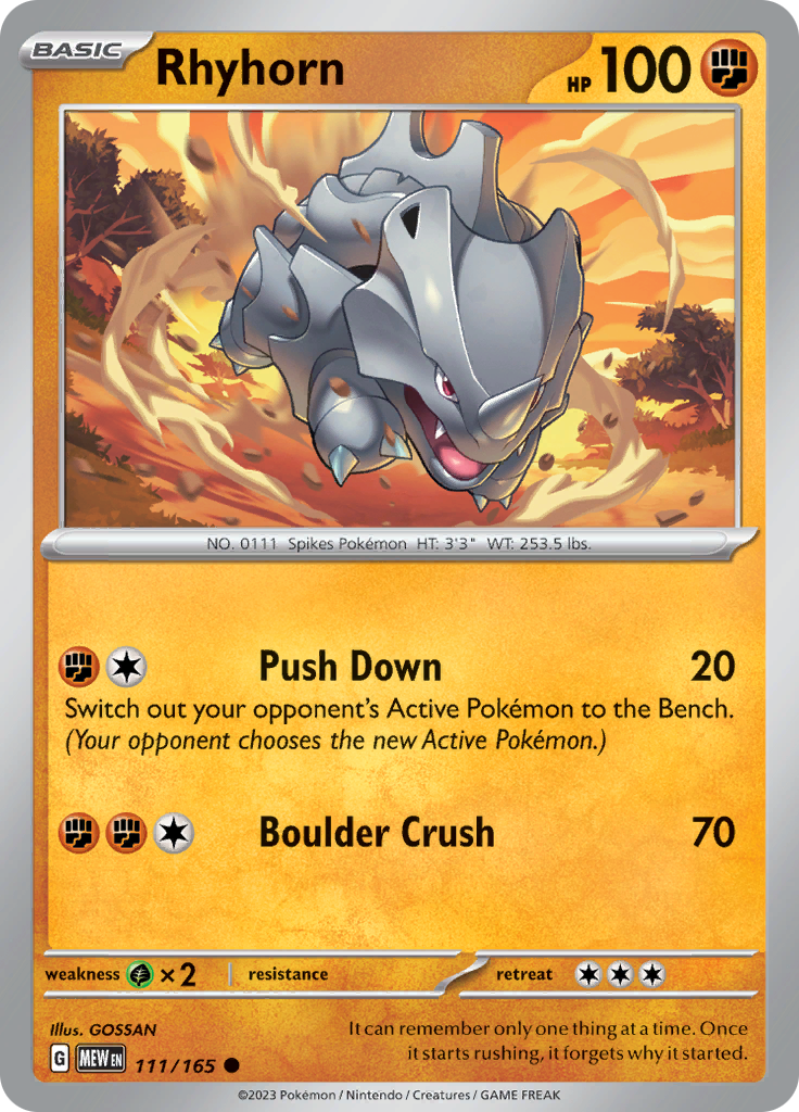 Rhyhorn (Reverse Holo)