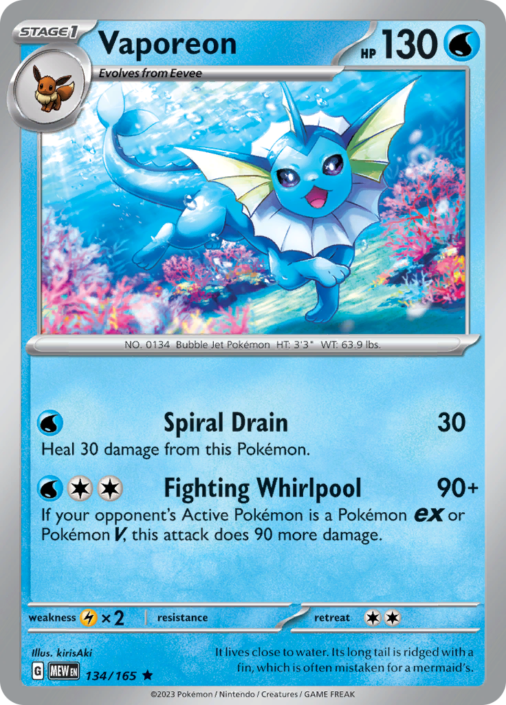 Vaporeon (Reverse Holo)