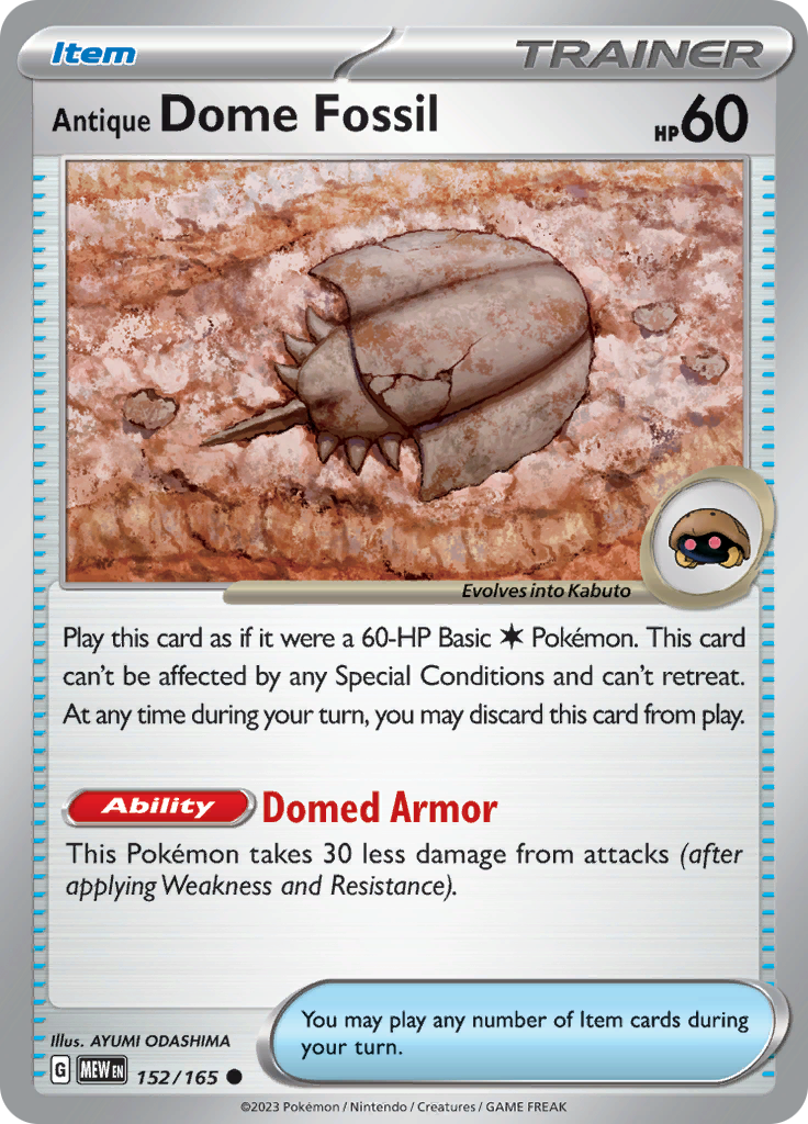 Antique Dome Fossil (Reverse Holo)
