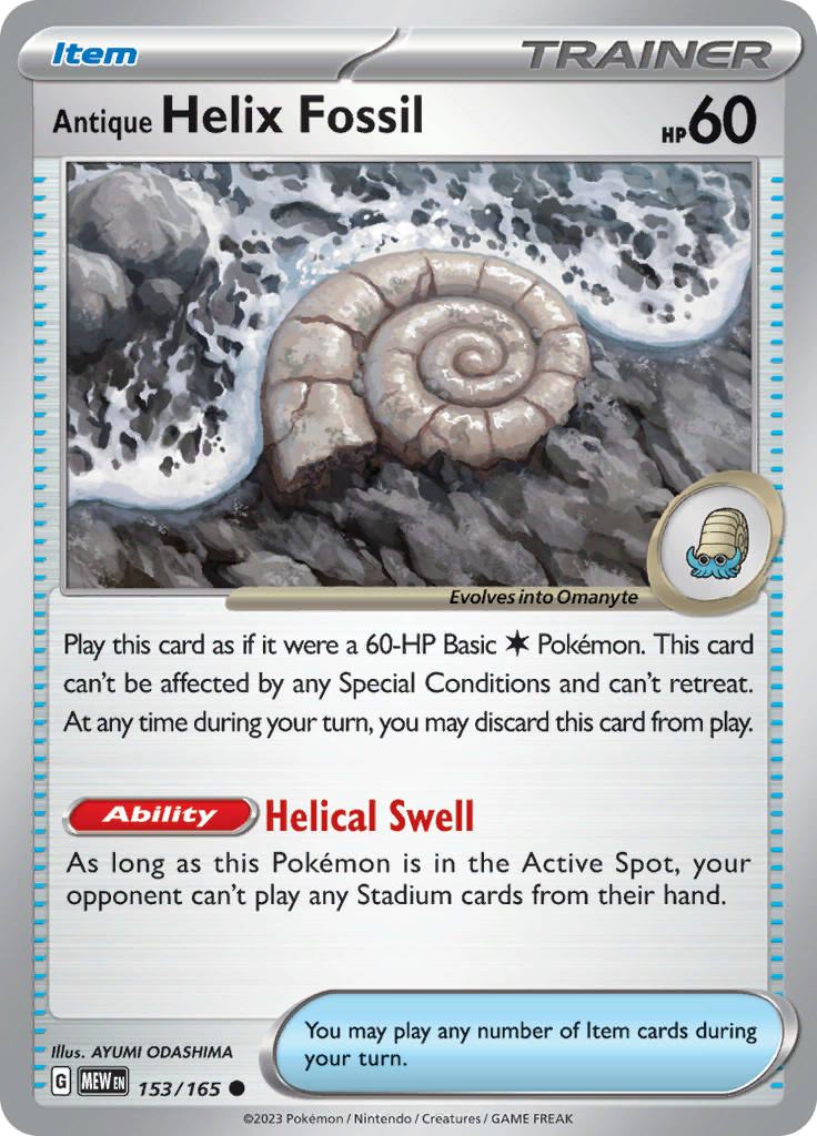Antique Helix Fossil (Reverse Holo)