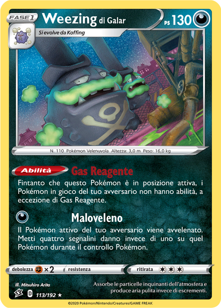 Weezing di Galar (Reverse Holo)