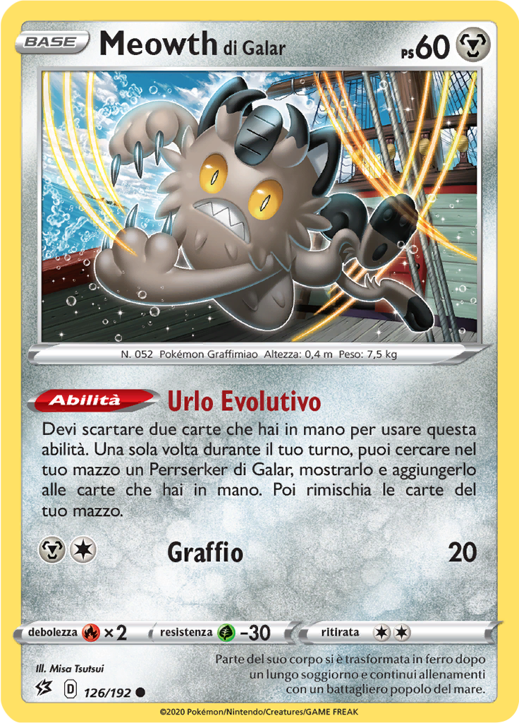 Meowth di Galar (Reverse Holo)