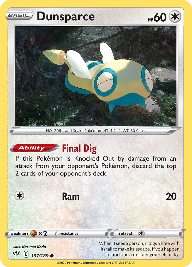Dunsparce (Reverse Holo)