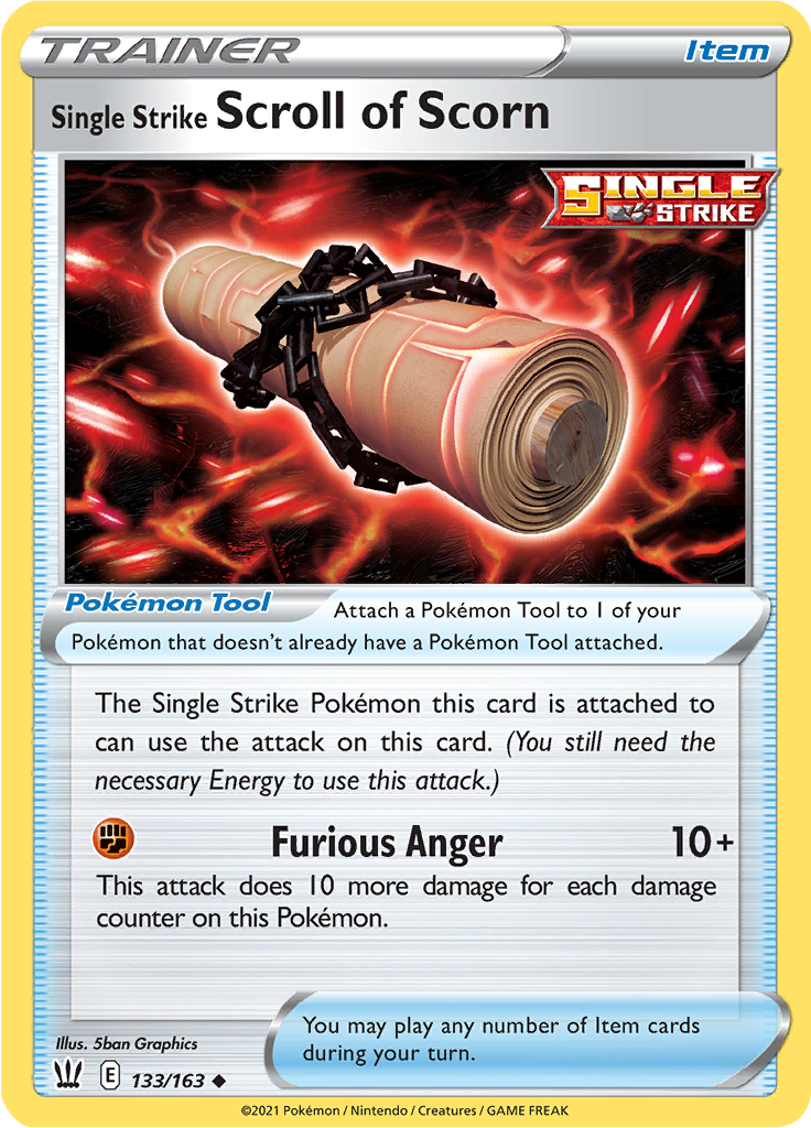 Single Strike Scroll of Scorn (Reverse Holo)