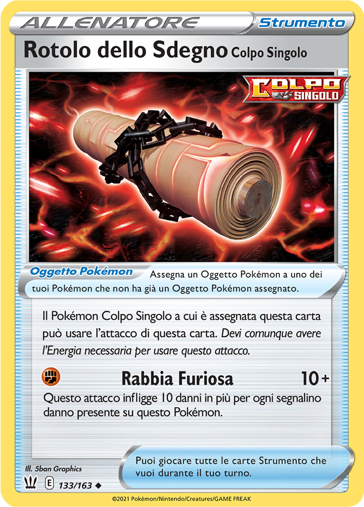 Rotolo dello Sdegno Colpo Singolo (Reverse Holo)