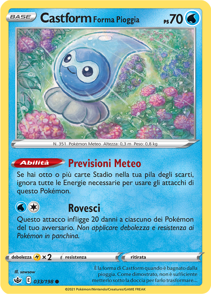Castform Forma Pioggia