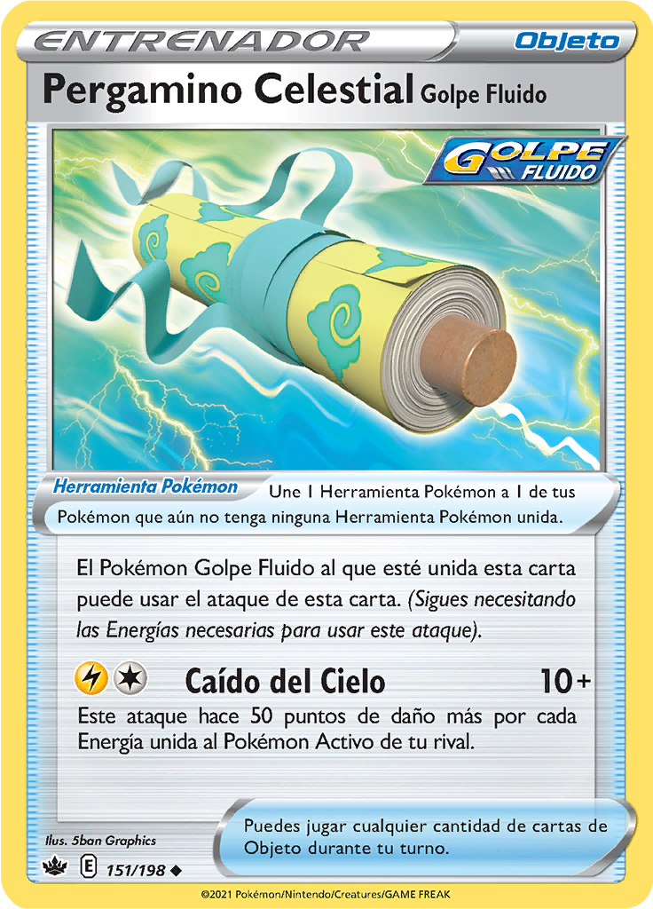 Pergamino Celestial Golpe Fluido (Reverse Holo)