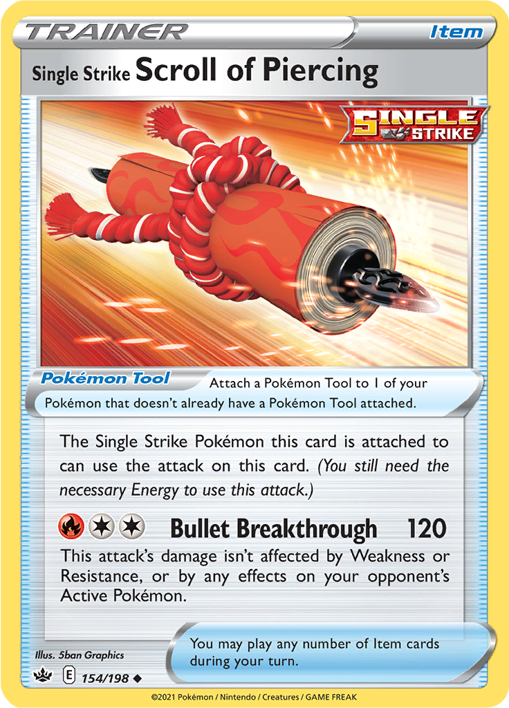 Single Strike Scroll of Piercing (Reverse Holo)