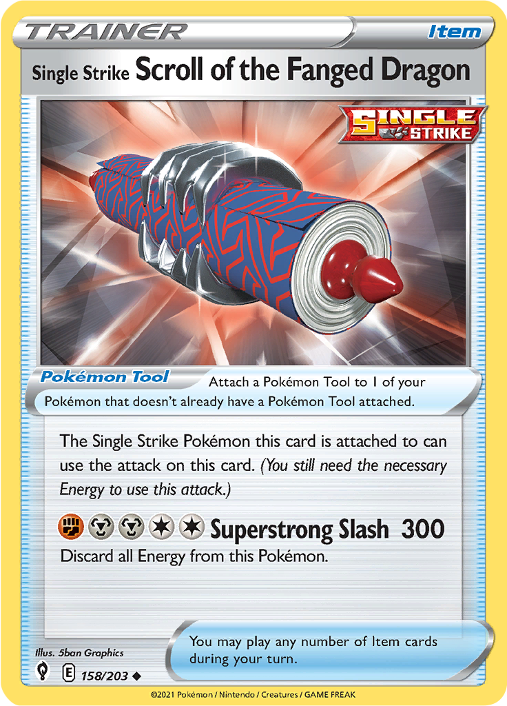 Single Strike Scroll of the Fanged Dragon (Reverse Holo)