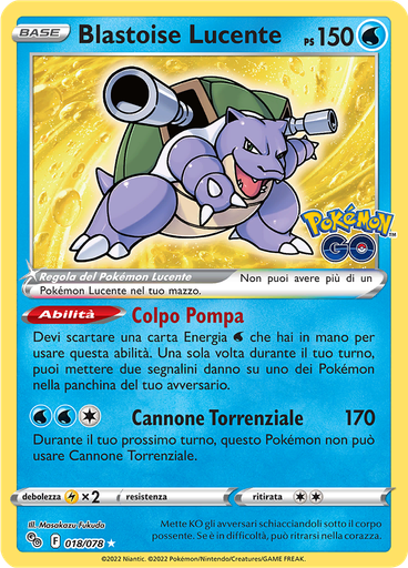 Blastoise Lucente