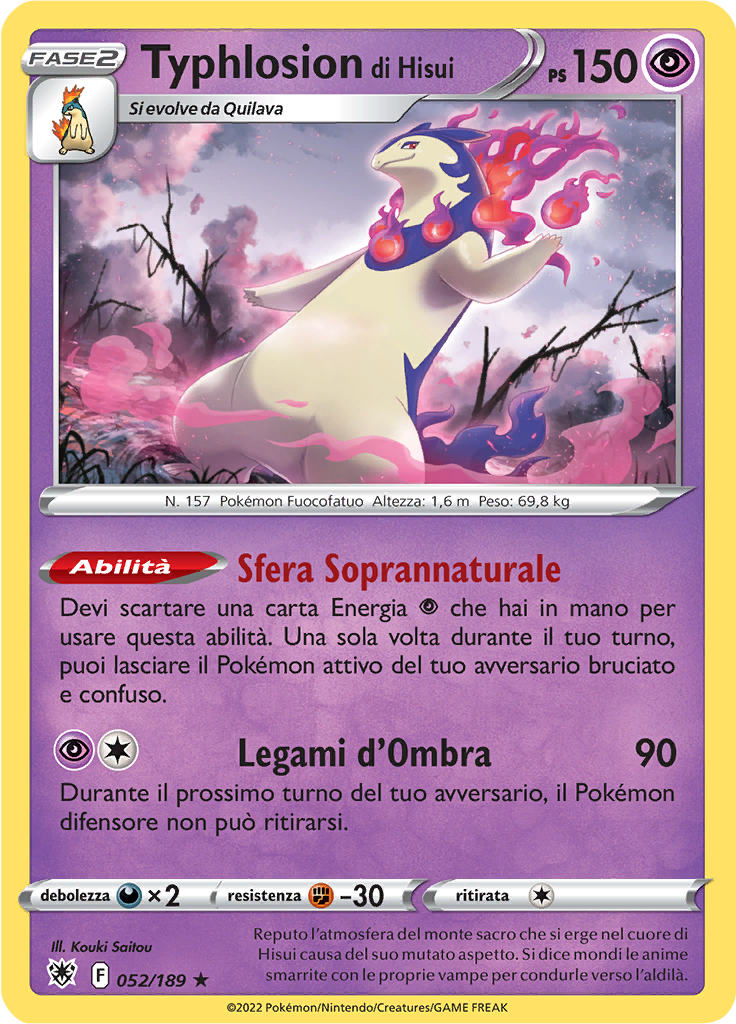 Typhlosion di Hisui (Reverse Holo)