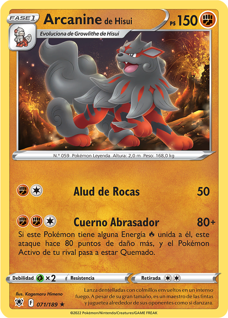 Arcanine de Hisui (Reverse Holo)