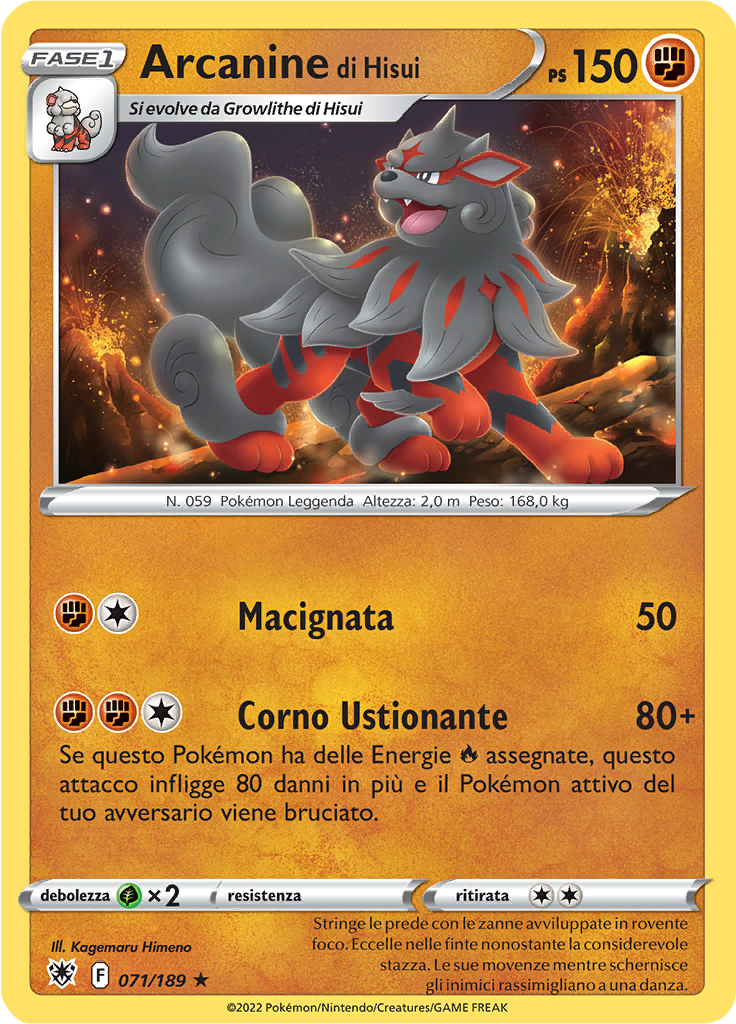 Arcanine di Hisui (Reverse Holo)