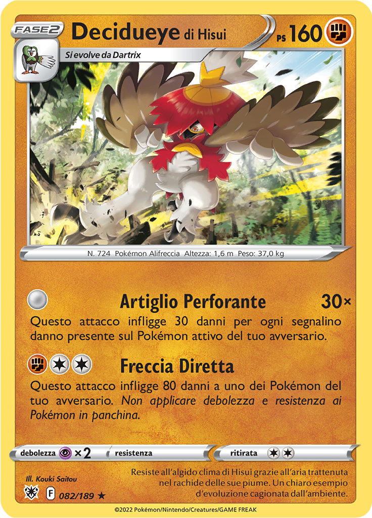 Decidueye di Hisui (Reverse Holo)