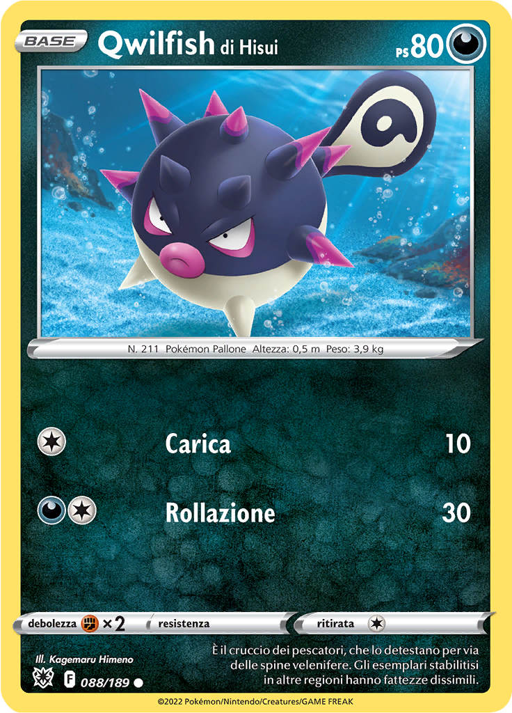 Qwilfish di Hisui (Reverse Holo)