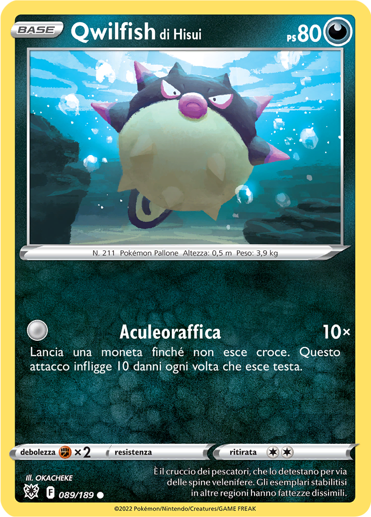 Qwilfish di Hisui (Reverse Holo)
