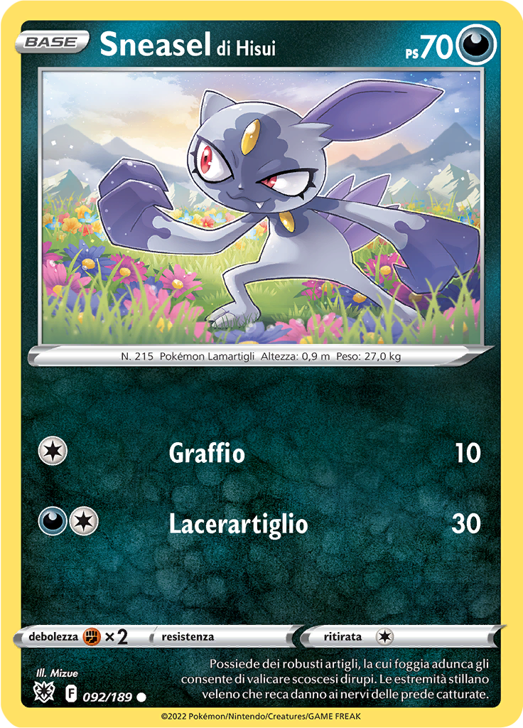 Sneasel di Hisui (Reverse Holo)