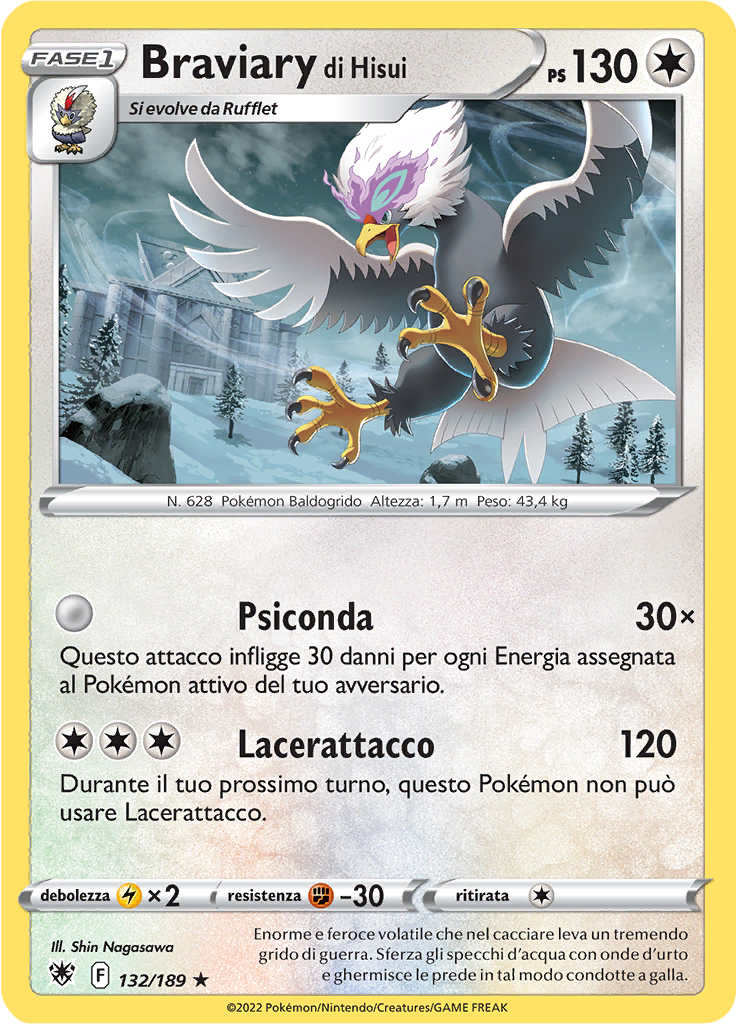Braviary di Hisui (Reverse Holo)