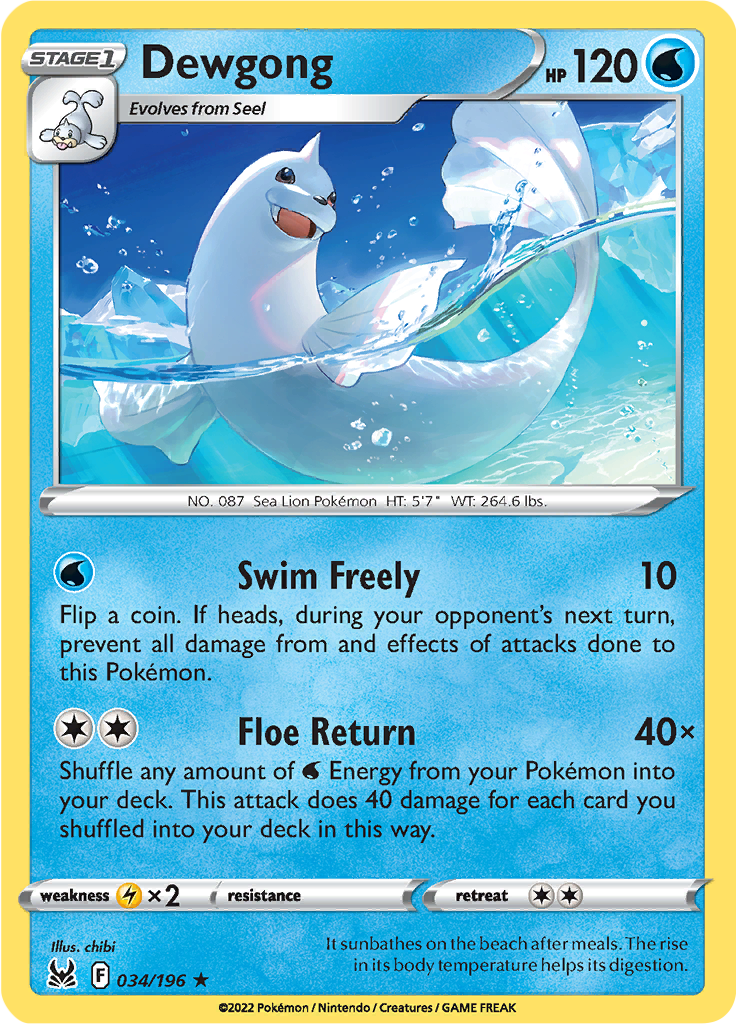 Dewgong (Reverse Holo)