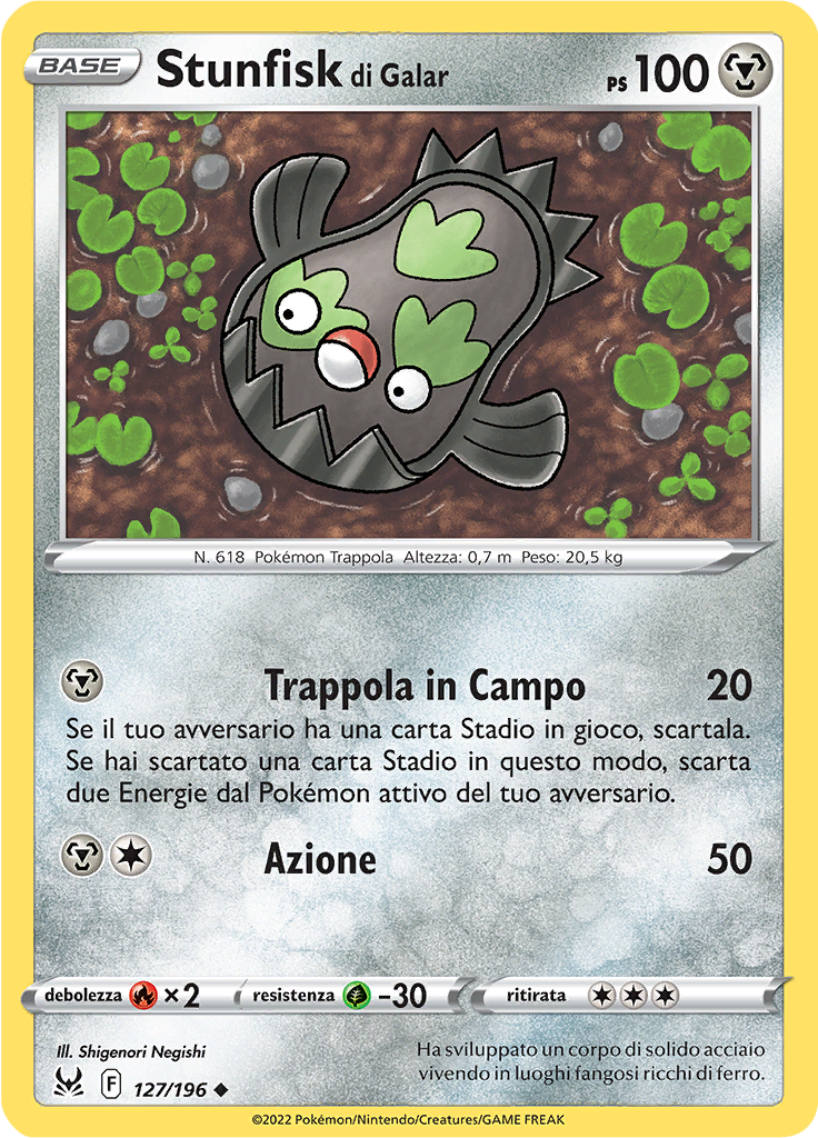 Stunfisk di Galar (Reverse Holo)