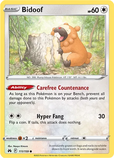 Bidoof (Reverse Holo)