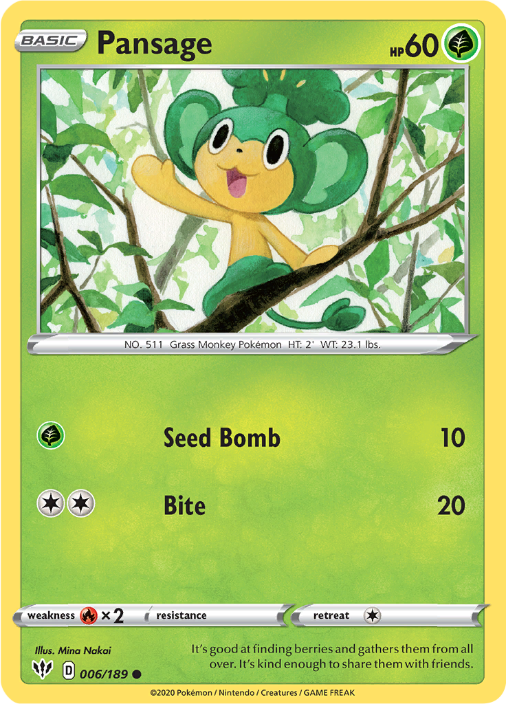 Pansage (Reverse Holo)