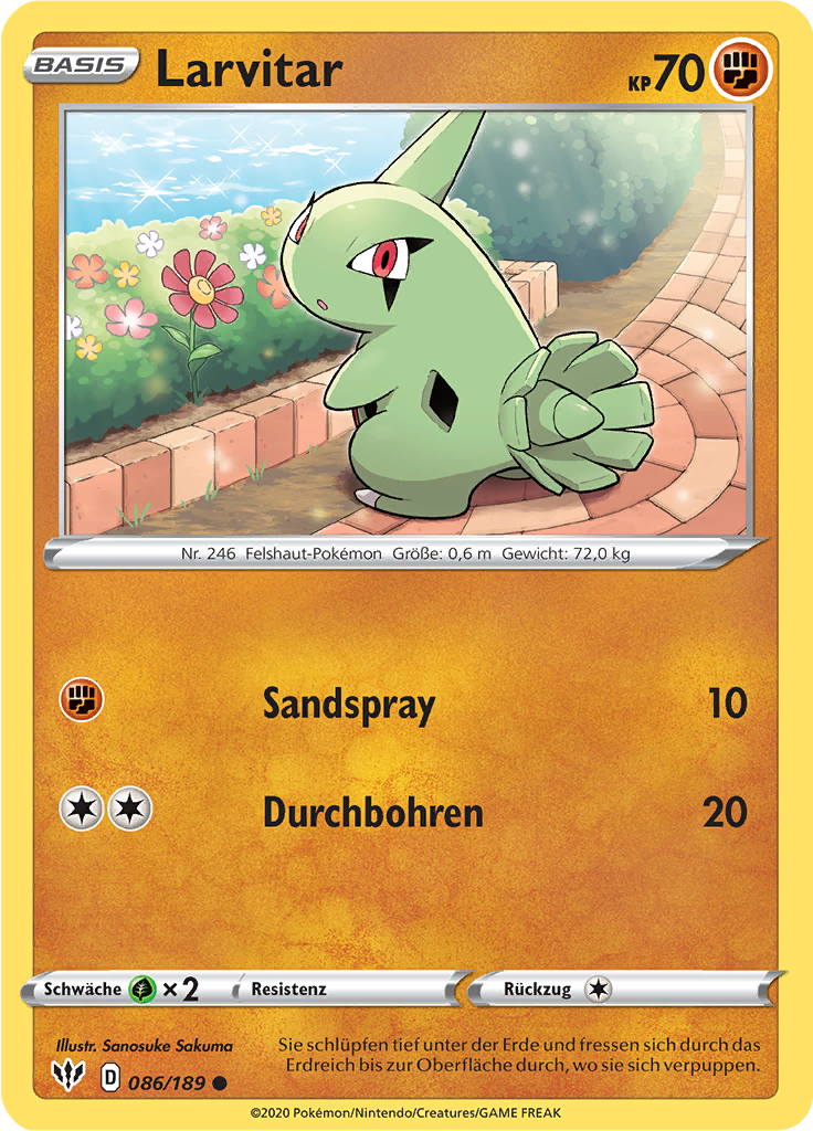 Larvitar (Reverse Holo)