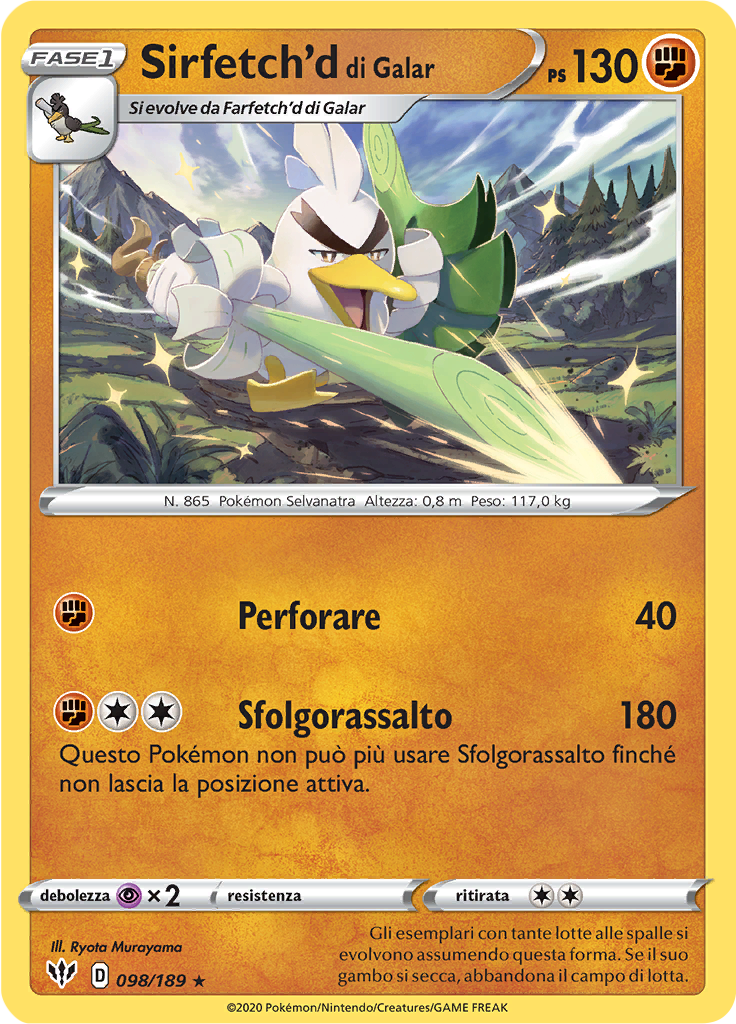 Sirfetch'd di Galar (Reverse Holo)