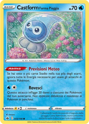 Castform Forma Pioggia