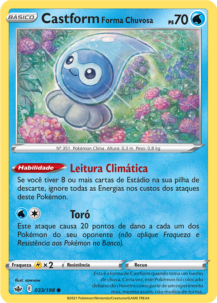 Castform Forma Chuvosa