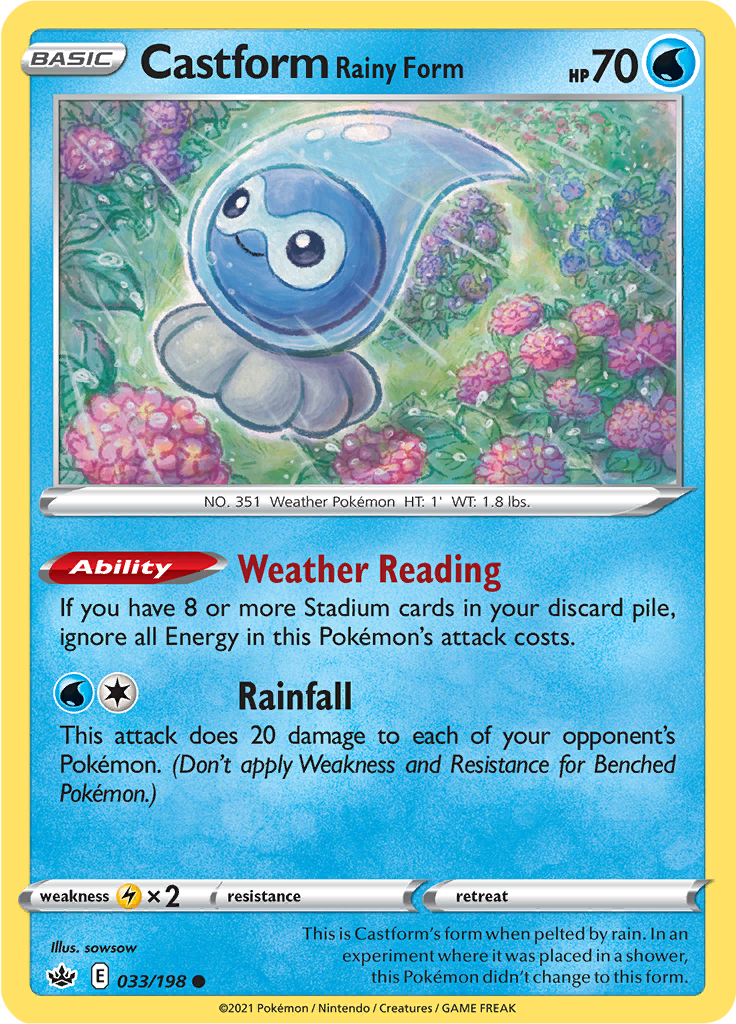 Castform Rainy Form (Reverse Holo)