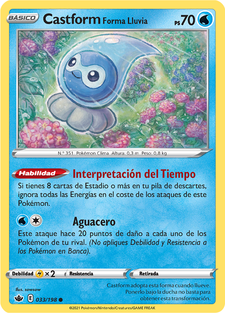 Castform Forma Lluvia (Reverse Holo)