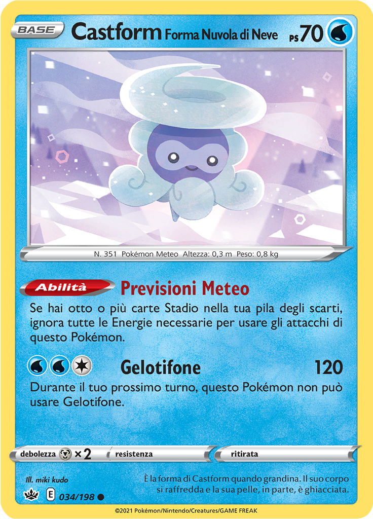 Castform Forma Nuvola di Neve