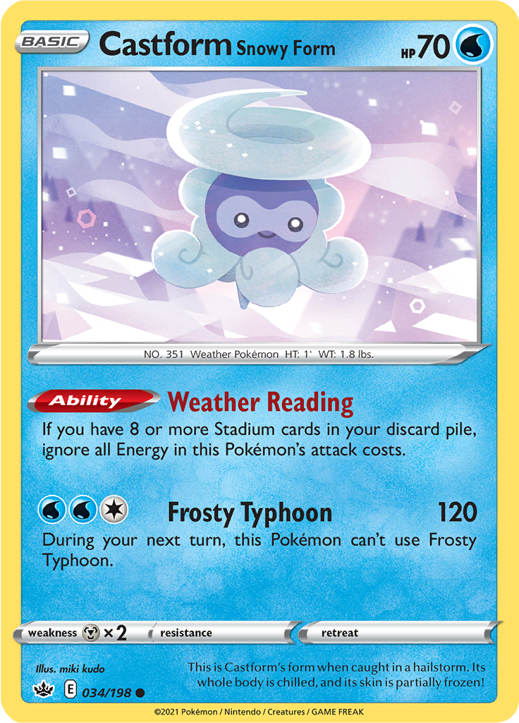 Castform Snowy Form (Reverse Holo)