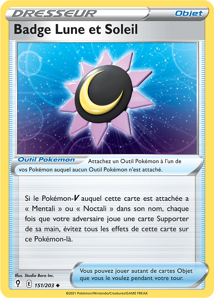 Badge Lune et Soleil (Reverse Holo)