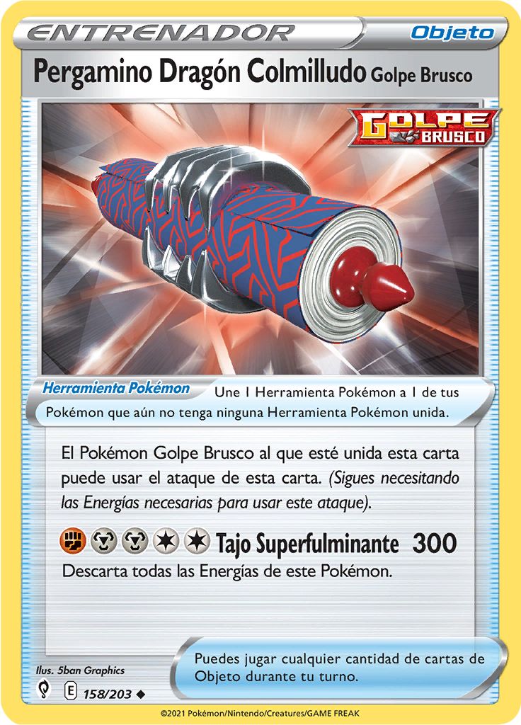 Pergamino Dragón Colmilludo Golpe Brusco (Reverse Holo)