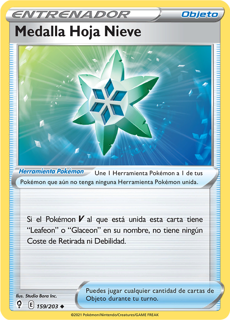 Medalla Hoja Nieve (Reverse Holo)