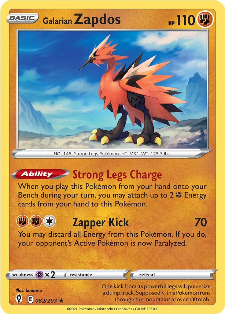 Galarian Zapdos (Reverse Holo)
