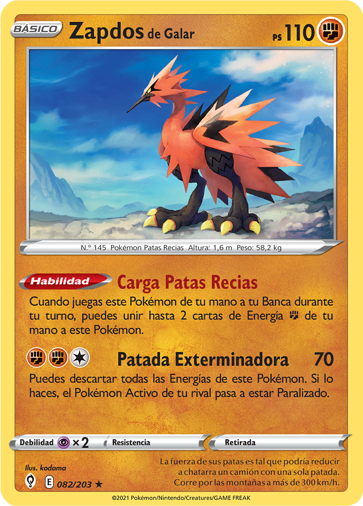 Zapdos de Galar (Reverse Holo)