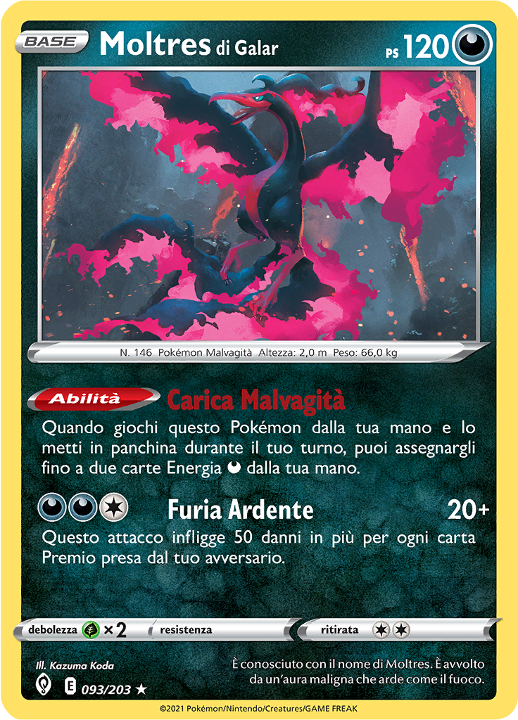Moltres di Galar (Reverse Holo)
