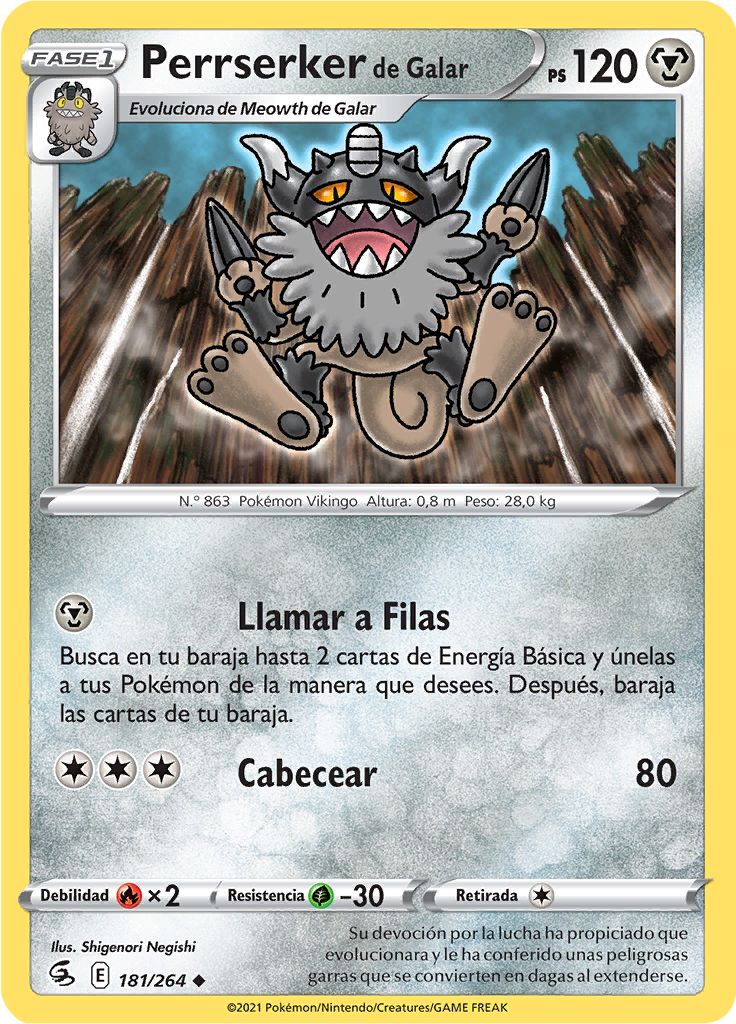 Perrserker de Galar (Reverse Holo)