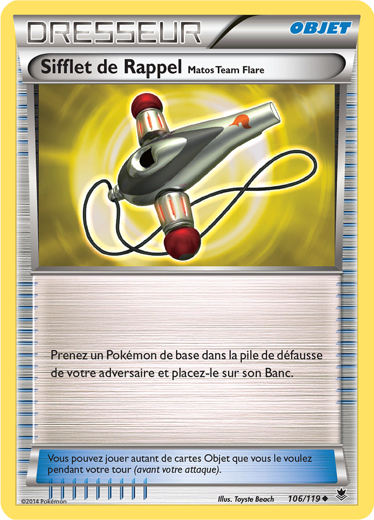 Sifflet de Rappel Matos Team Flare (Reverse Holo)