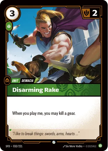 Disarming Rake