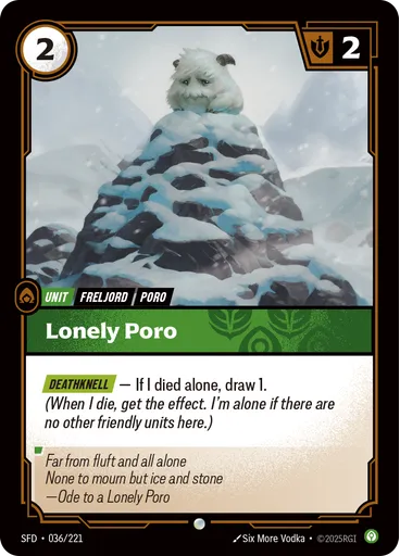 Lonely Poro