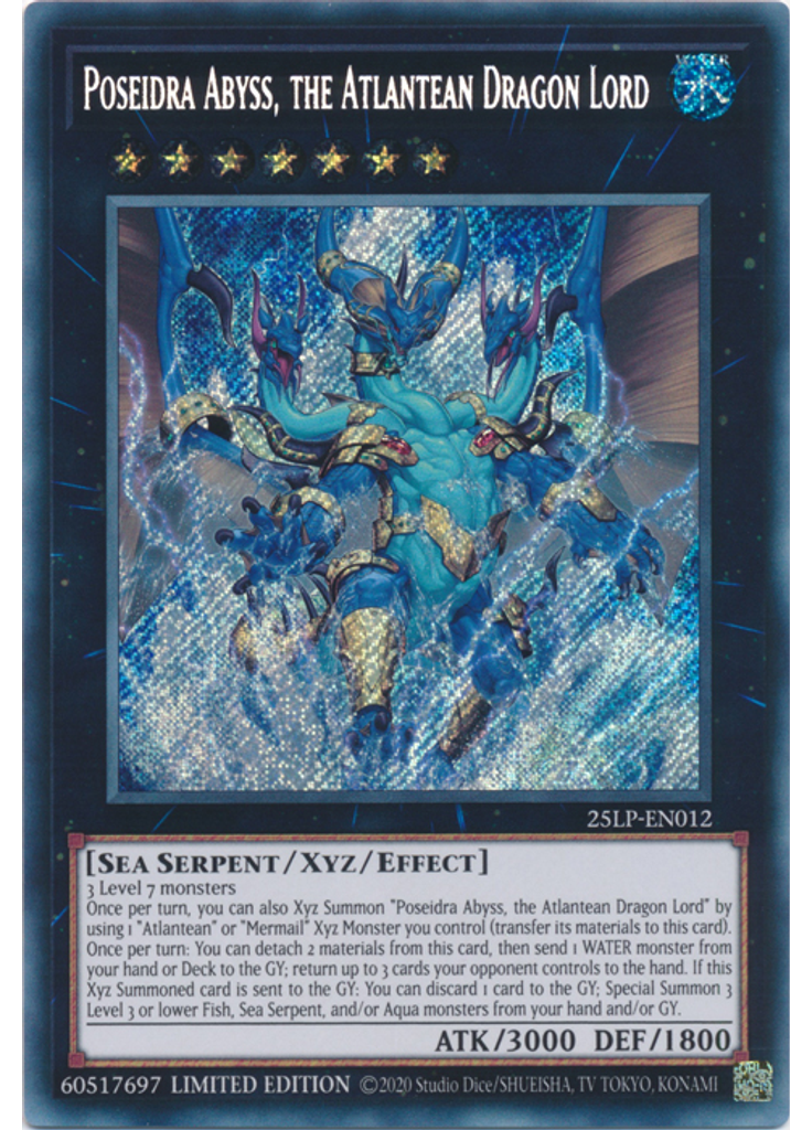 Poseidra Abyss, the Atlantean Dragon Lord (Secret Rare Limited)