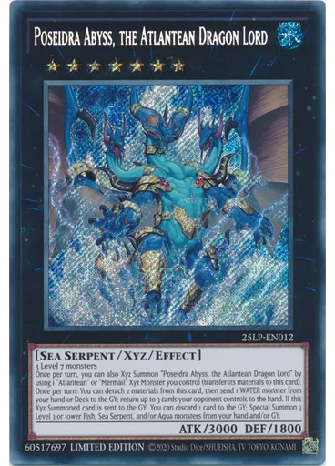 Poseidra Abyss, the Atlantean Dragon Lord (Secret Rare Limited)