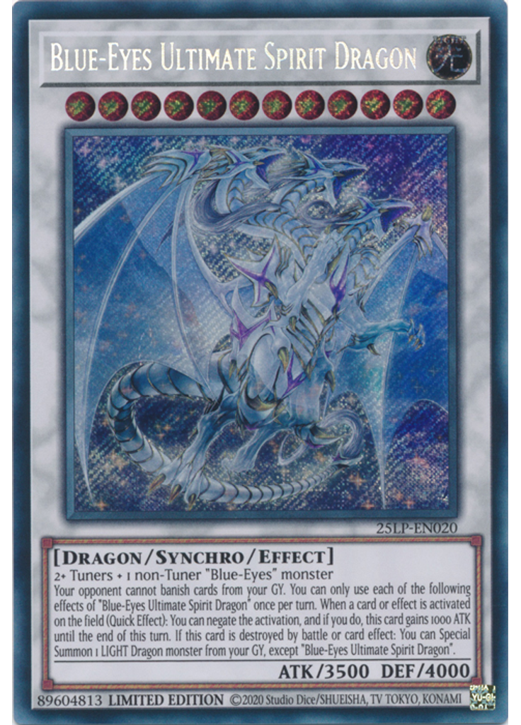 Blue-Eyes Ultimate Spirit Dragon (Secret Rare Limited)