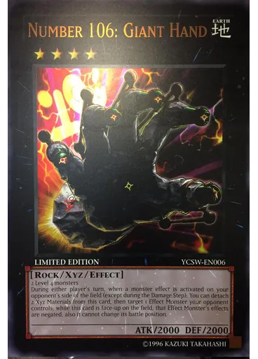 Number 106: Giant Hand (Ultra Rare Limited Gc)