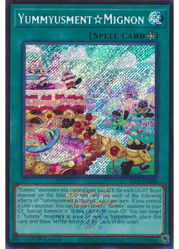 Yummyusment☆Mignon (Secret Rare 1st Edition Emblazoned)